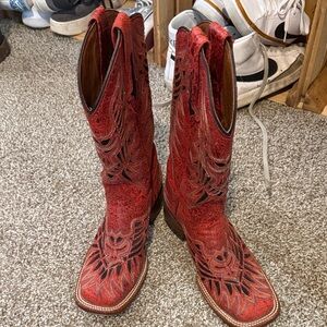 Red Lucchese Boots